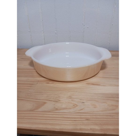 Vintage Anchor Hocking Fire King Peach Luster 450 Round 8" Cake Baking Dish USA - Picture 7 of 10